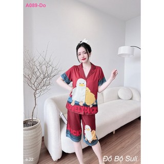 Bộ Lửng Pijama Lụa Latin A089 - Đồ Bộ Suli