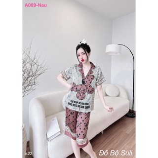 Bộ Lửng Pijama Lụa Latin A089 - Đồ Bộ Suli