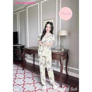Bộ Dài Pijama Lụa Latin A091 - Đồ Bộ Suli