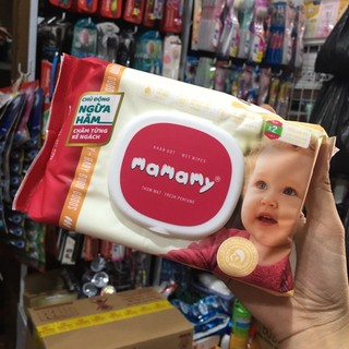 Khăn ướt Mamamy có nắp, có mùi gói 80 miếng (tờ)