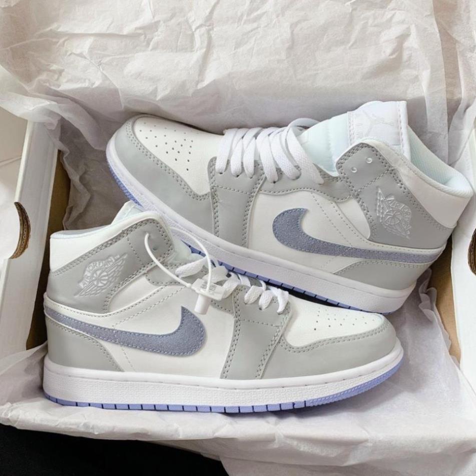 Giày thể thao JOR.DAN mid hot hành cho nam nữ, Giày sneaker JD Mid hồng đen-hồng đen-xám xanh hàng S.Cấp full pk