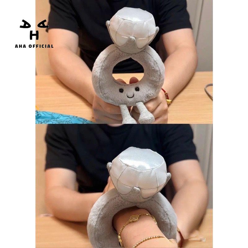 Nhẫn Đính Kim Cương Nhân Tạo Dễ Thương Làm Quà Cưới