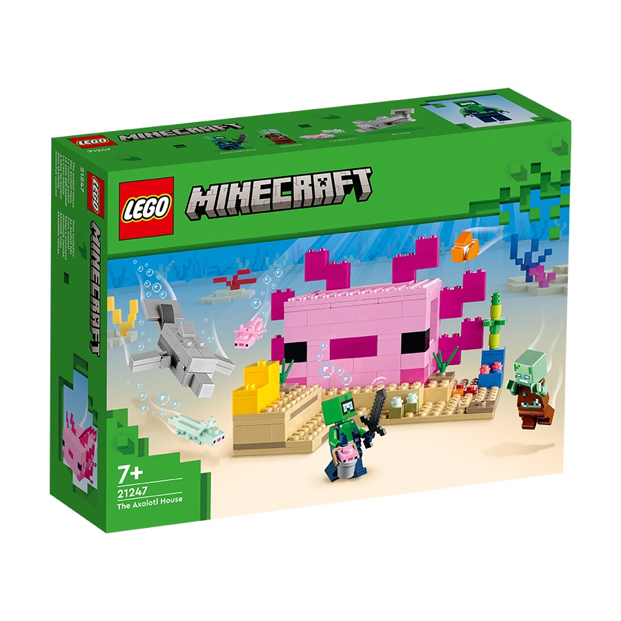 Đồ Chơi Đồ Chơi Lắp Ráp Ngôi Nhà Cá Axolotl Lego Minecraft 21247 LEGO MINECRAFT 21247