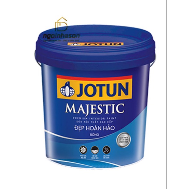 Sơn tường trong nhà Jotun Majestic đẹp hoàn hảo bóng 1L