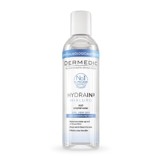 Nước làm sạch 2in1 cho da khô Dermedic Hydrain3 Hialuro Micellar Water H2O 100ml
