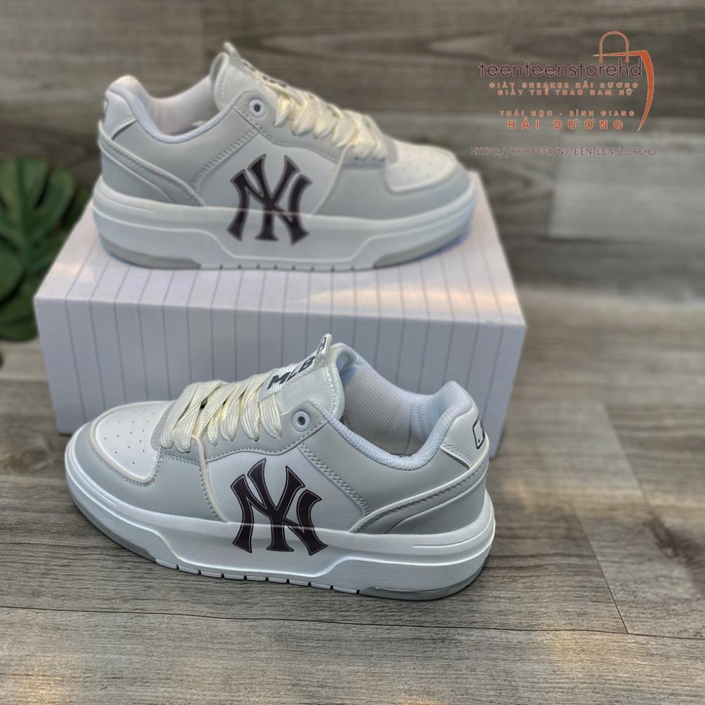 Giày thể thao mlb chunky , giày mlb xám trắng đế cao 5cm 2025