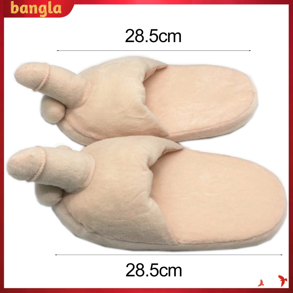 1 Đôi Dép Bông Đế Bằng Chống Trượt Sáng Tạo Thời Trang Mùa Đông Cho Nam Và Nữ