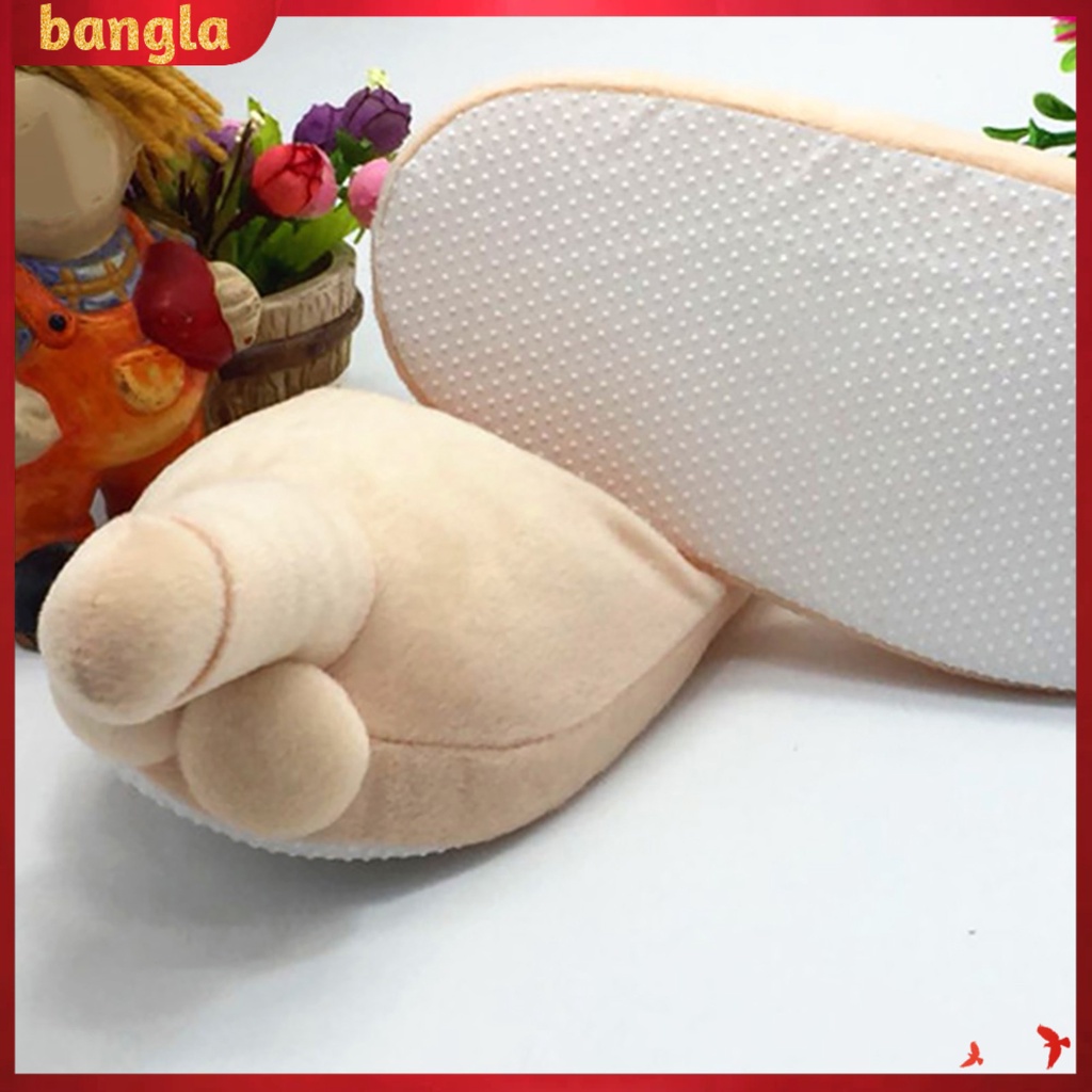 1 Đôi Dép Bông Đế Bằng Chống Trượt Sáng Tạo Thời Trang Mùa Đông Cho Nam Và Nữ