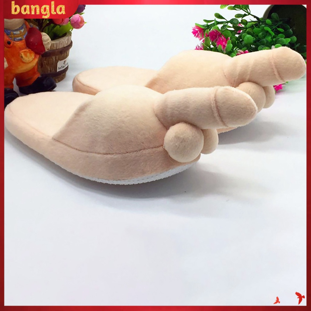 1 Đôi Dép Bông Đế Bằng Chống Trượt Sáng Tạo Thời Trang Mùa Đông Cho Nam Và Nữ