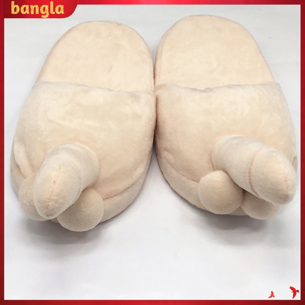 1 Đôi Dép Bông Đế Bằng Chống Trượt Sáng Tạo Thời Trang Mùa Đông Cho Nam Và Nữ