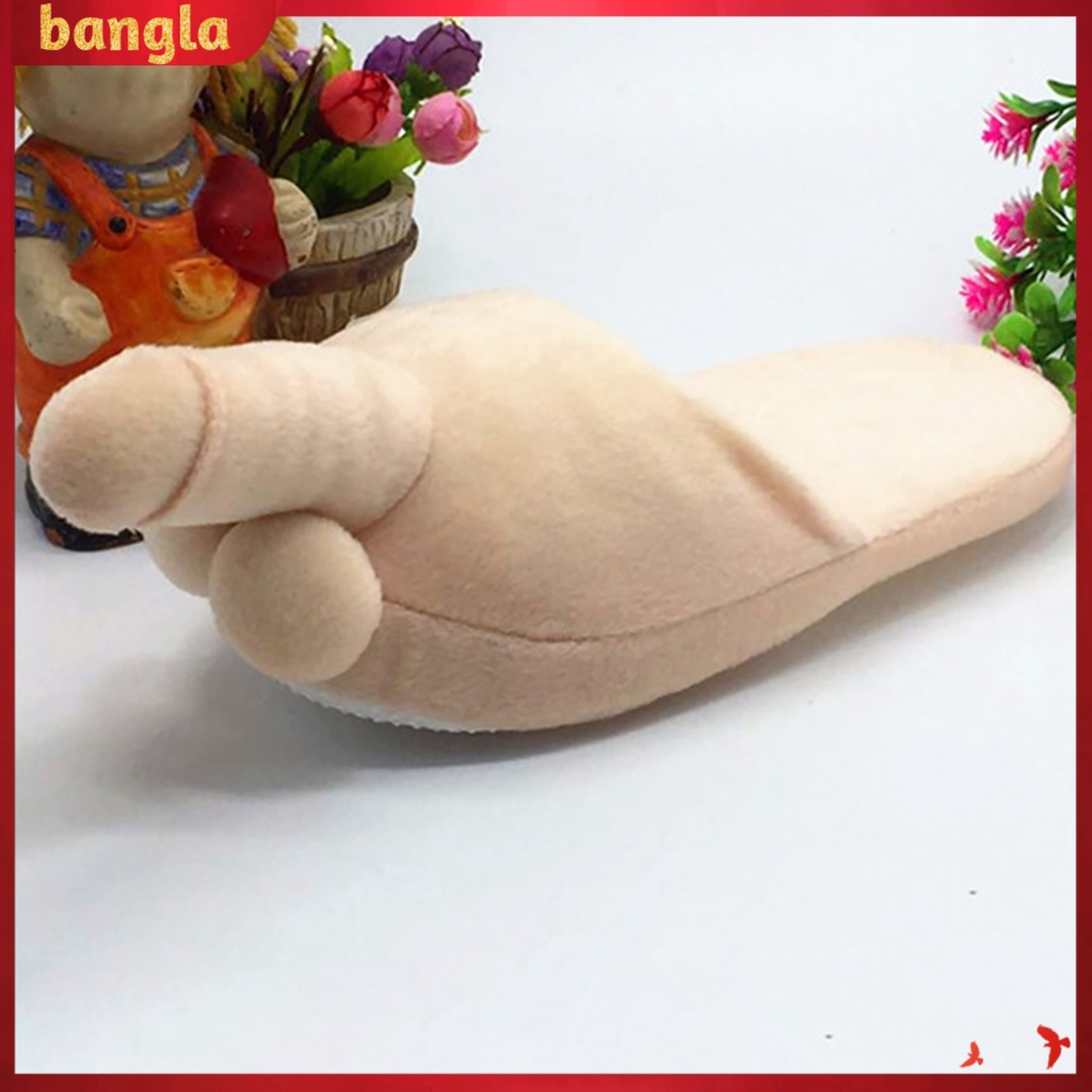 1 Đôi Dép Bông Đế Bằng Chống Trượt Sáng Tạo Thời Trang Mùa Đông Cho Nam Và Nữ