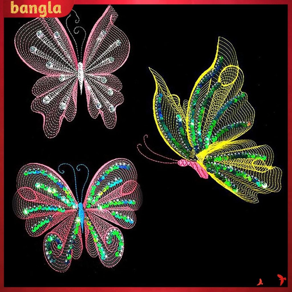 Dải dây ruy băng đính kim sa bằng polyester tiện dụng trang trí quần áo DIY