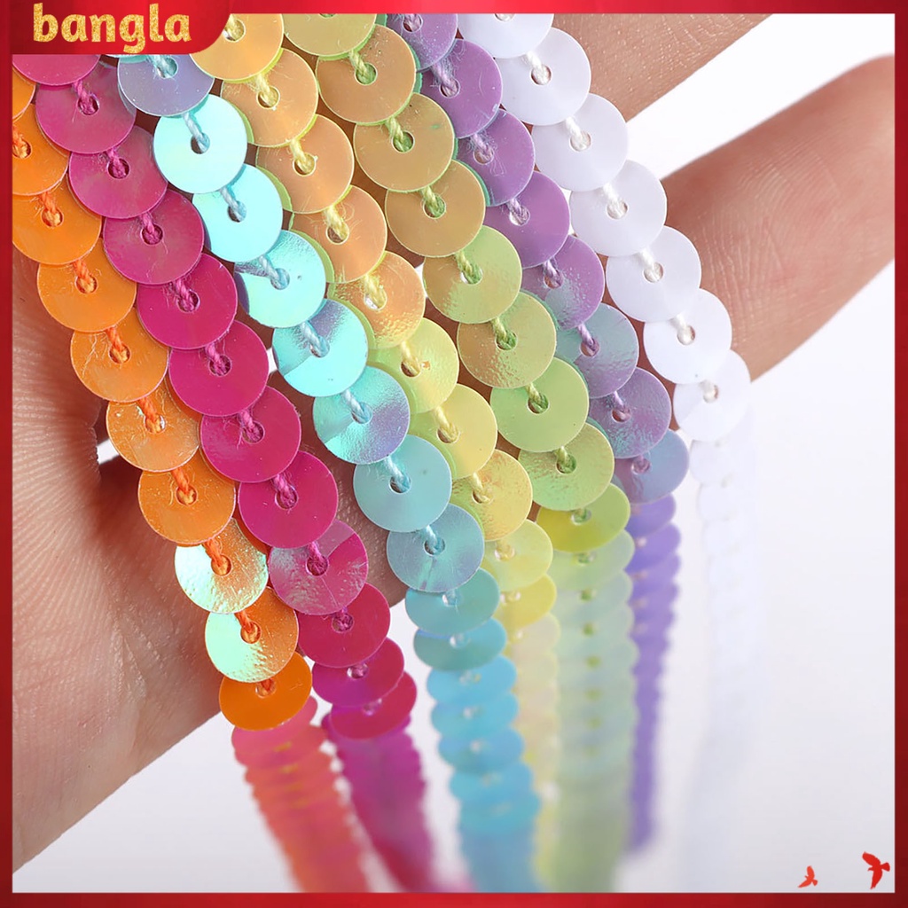 Dải dây ruy băng đính kim sa bằng polyester tiện dụng trang trí quần áo DIY