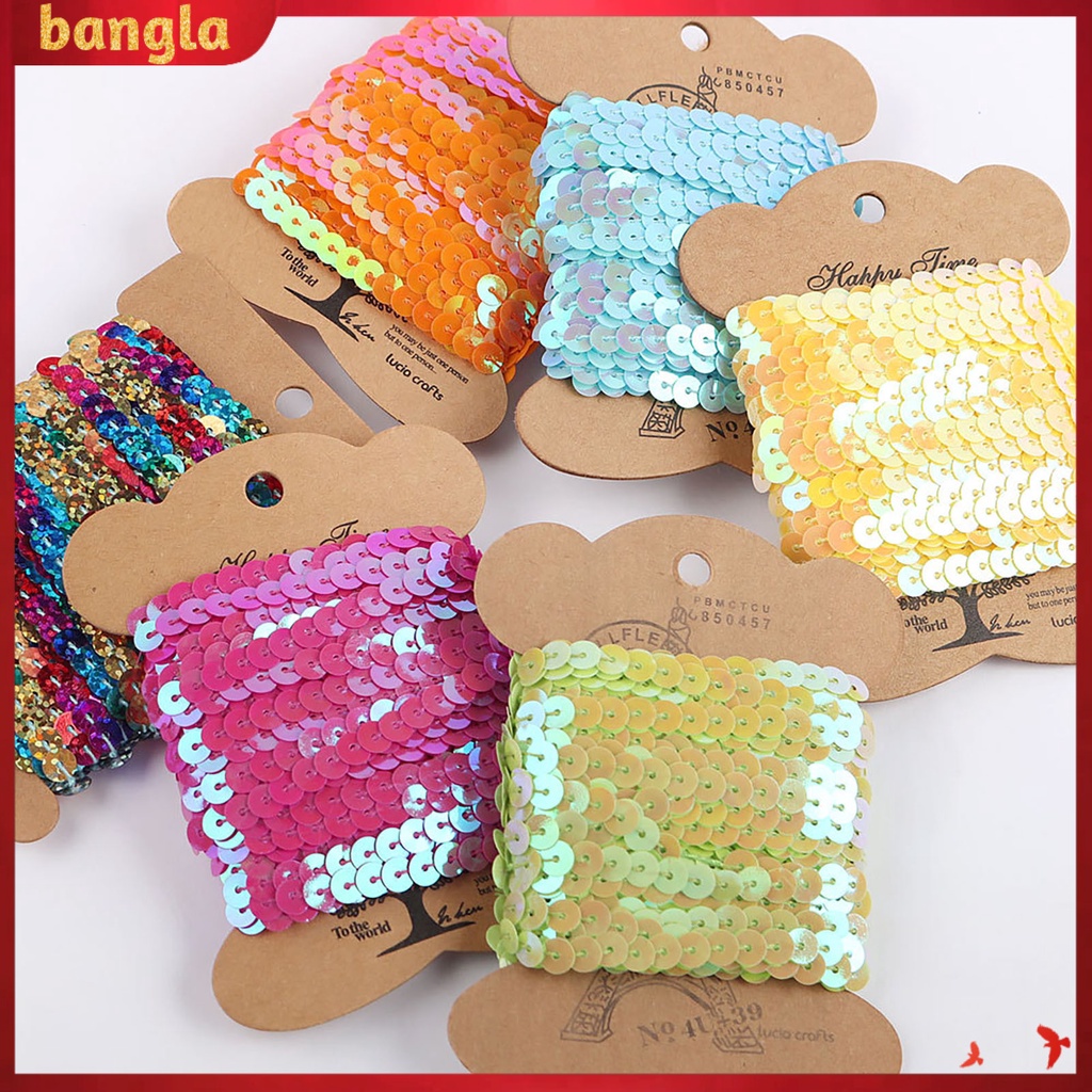 Dải dây ruy băng đính kim sa bằng polyester tiện dụng trang trí quần áo DIY