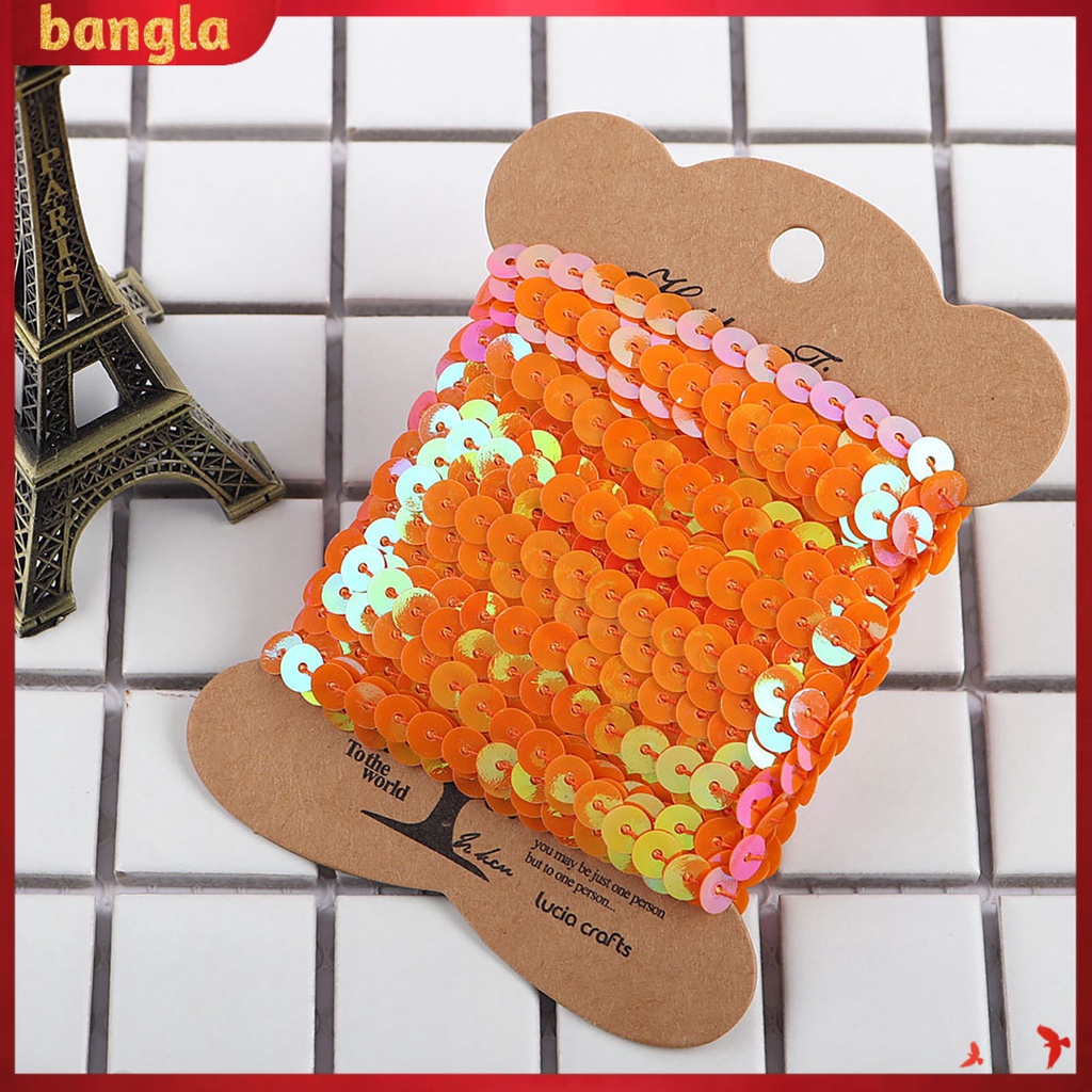 Dải dây ruy băng đính kim sa bằng polyester tiện dụng trang trí quần áo DIY