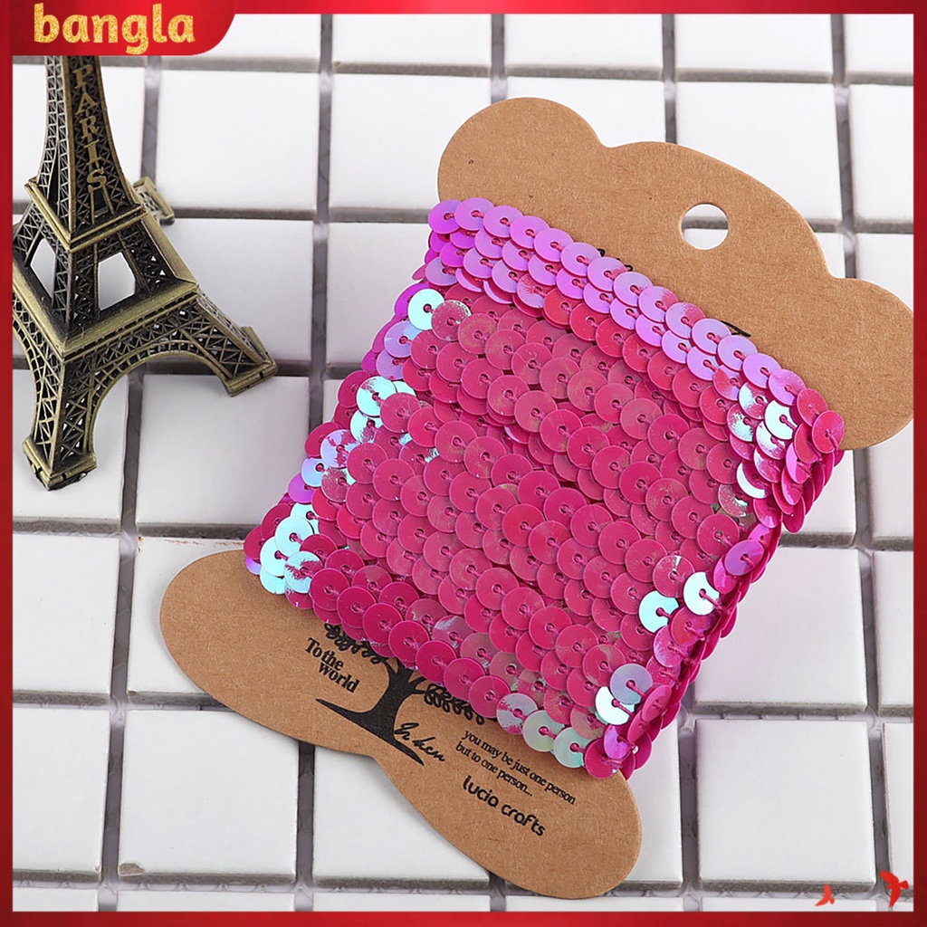 Dải dây ruy băng đính kim sa bằng polyester tiện dụng trang trí quần áo DIY