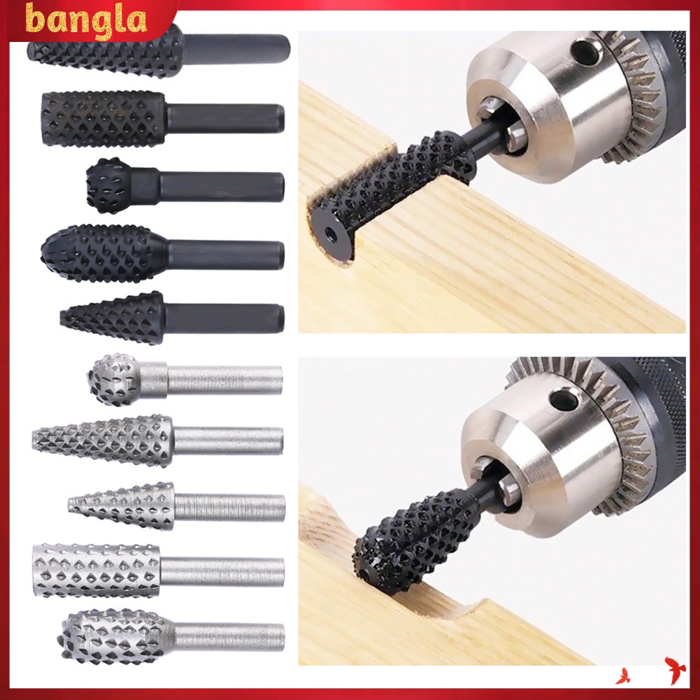 Set 5 Cây Dũa Gỗ Tay Cầm Xoay 1 / 4inch Chuyên Dụng