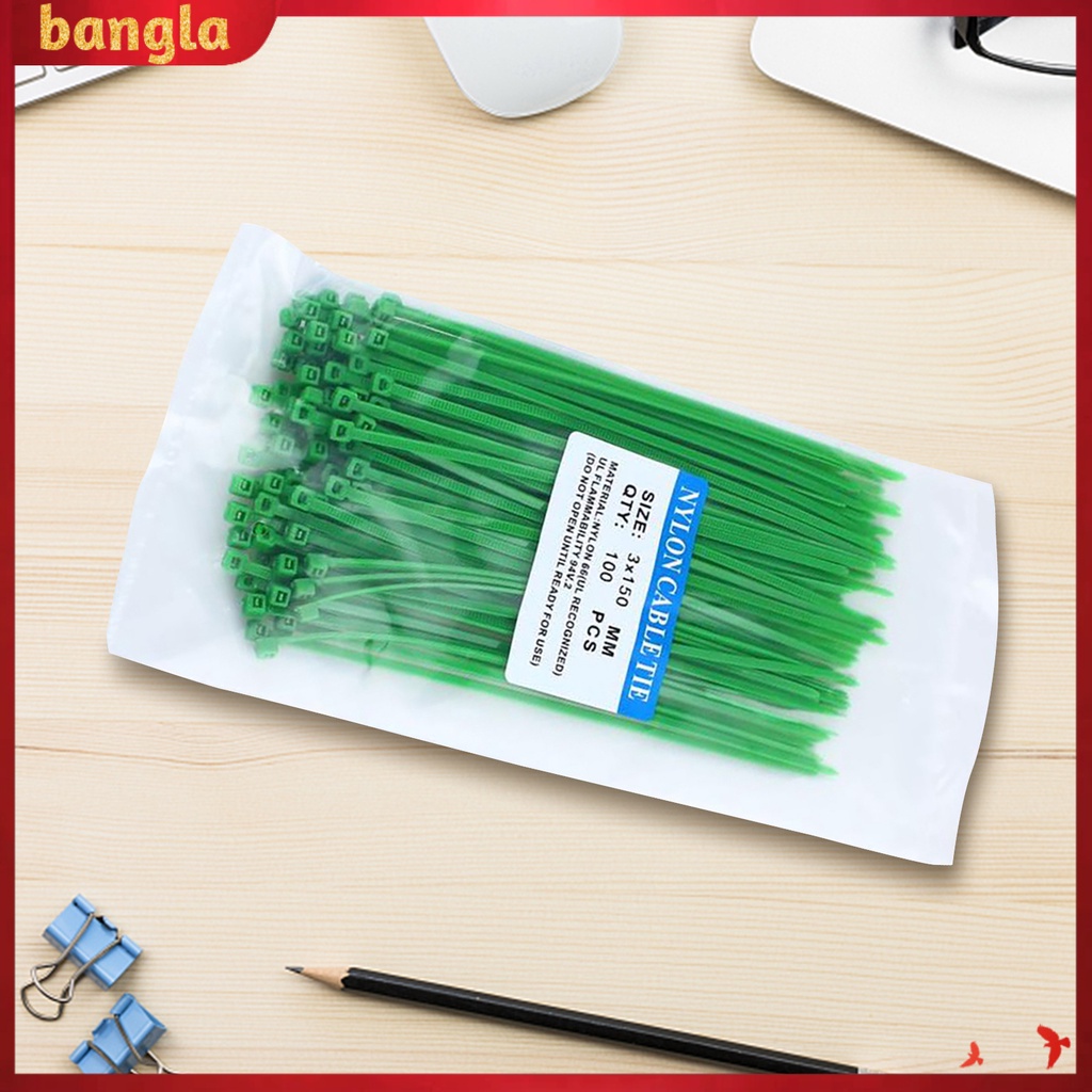 Bộ 100 Dây Buộc Cáp Chịu Lực Tốt Chống Cháy