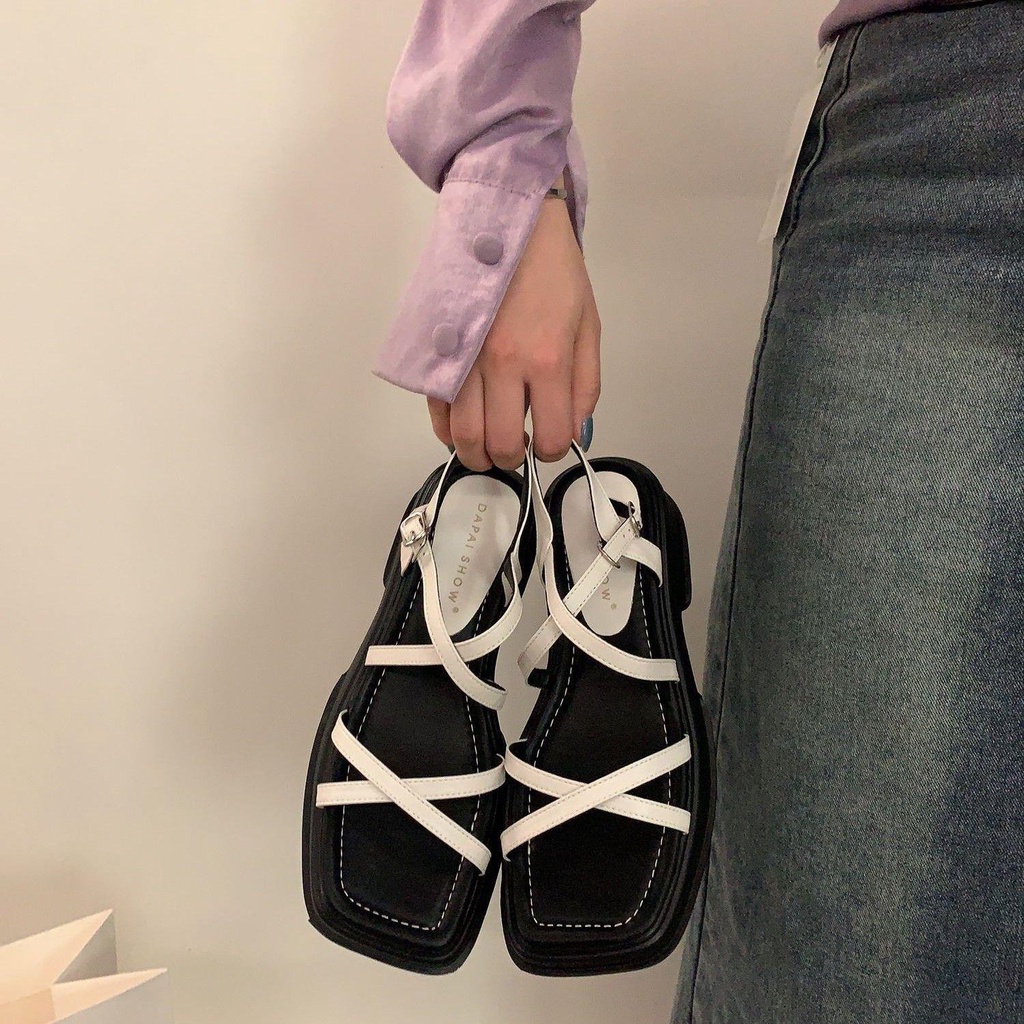 Sandal Đi Biển Đế Dày Phong Cách Thời Trang Roman 2023 Mới