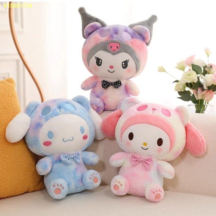 ▫▲Búp bê Kuromi dễ thương Tie Dye Melody Plush Doll Con chó quế đầy màu sắc