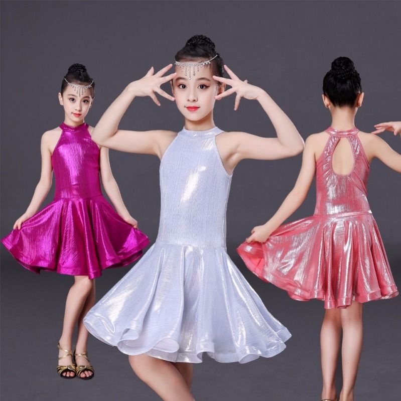 Đầm Khiêu Vũ Latin Không Tay Dành Cho Bé Gái empl 7.26