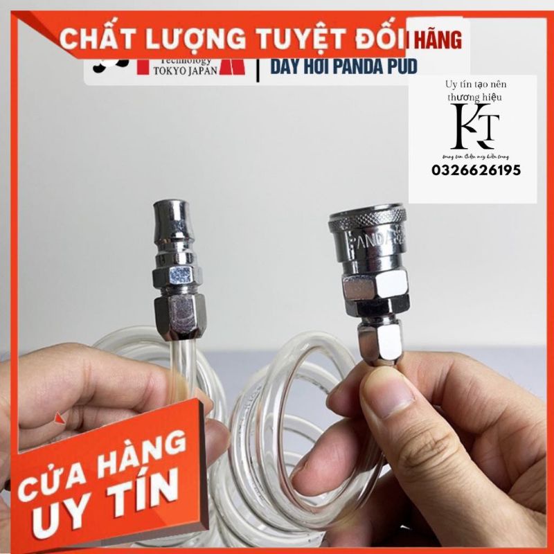 Dây hơi Panda PUD dùng cho máy nén khí, có sẵn 2 đầu nối nhanh , ống dẫn hơi