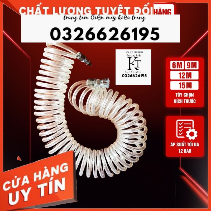 Dây hơi Panda PUD dùng cho máy nén khí, có sẵn 2 đầu nối nhanh , ống dẫn hơi