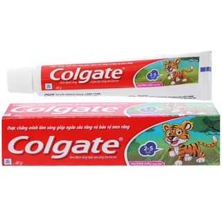 Kem đánh răng cho bé từ 2 - 5 tuổi Colgate Tiger hương dâu 40g