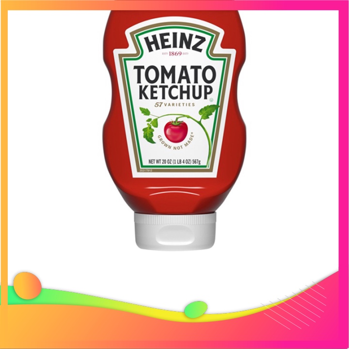 Giá rẻ nhất Tương Cà Chua Úp Ngược HEINZ 567G xuất xứ Mexico, không chất bảo quản, nguyên chất, ăn trực tiếp