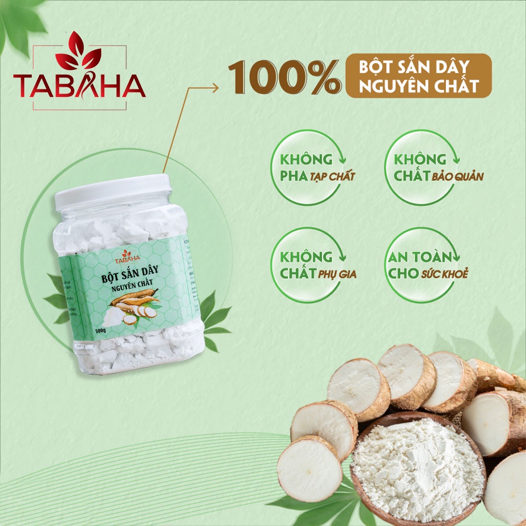 Bột sắn dây nguyên chất TABAHA 500g thanh nhiệt đẹp da