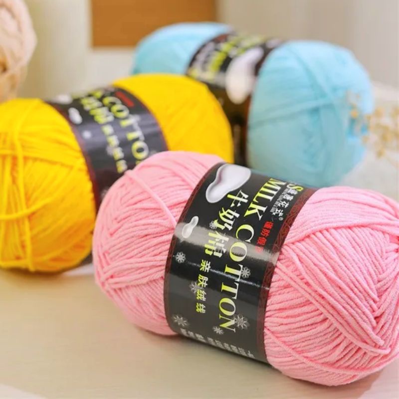 Len Milk Cotton 125g loại 1 bảng màu 1 đến 48