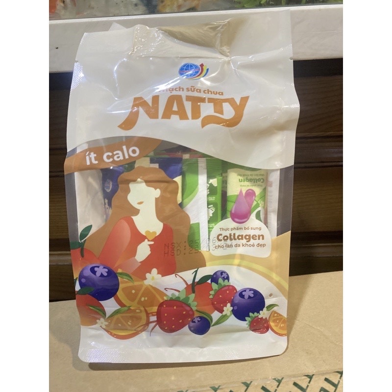 Thạch Sữa Chua Natty Bổ Sung Collagen Túi 500g