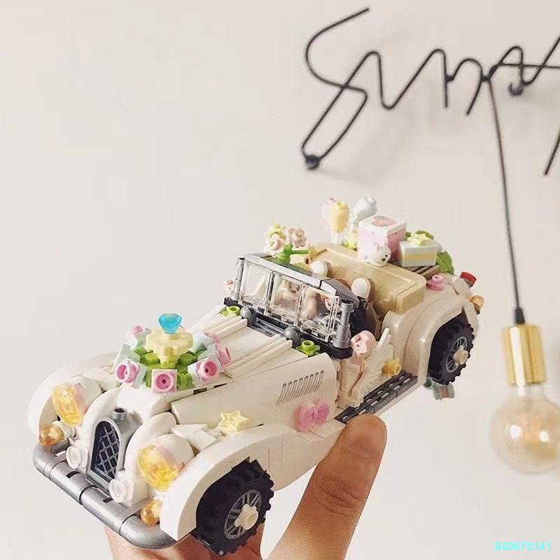 Tương thích với Lego bàn đạp xe máy cừu nhỏ xe cưới burger xe lắp ráp các khối xây dựng giáo dục đồ chơi quà tặng bé tra