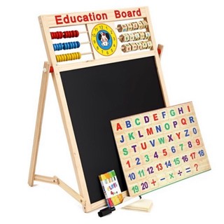 Bảng gỗ nam châm 2 mặt cho bé - bảng nam châm education board 2 mặt cho bé size lớn