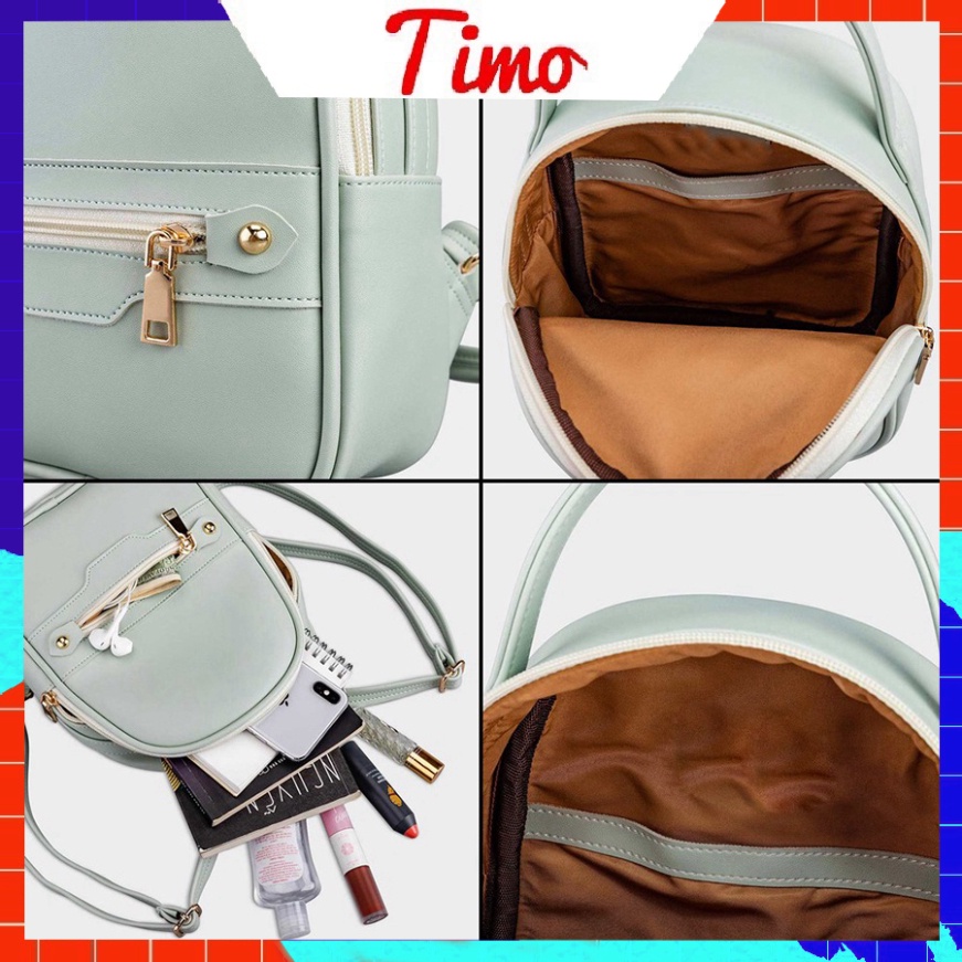 Balo nữ thời trang mini, Balo da nữ dễ thương đi chơi nhiều ngăn đựng đồ dùng cá nhân ULZ038