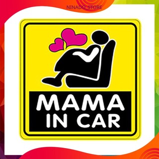 Miếng dán phản quang xe ô tô mama in car