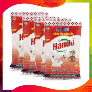 Combo 4 Bột Thông tắc hầm cầu M.Phốt thông cống bồn rửa bát Hando 215g