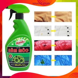 Nước tẩy nấm mốc dùng cho quần áo và đồ dùng nhà cửa đa năng đầu Hando 500ml
