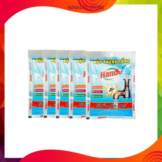 Combo 5 Bột thông cống hầm cầu Hando loại mạnh 100g