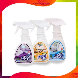 Bộ 3 Chai xịt tẩy vệ sinh khử khuẩn nhà bếp - toilet - đa năng Sandokkaebi Hàn Quốc