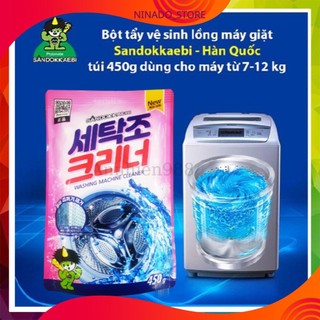 Bộ 3 gói tẩy lồng máy giặt Hàn quốc tặng bột thông cống