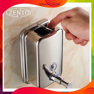 Hộp đựng nước rửa tay xà phòng nhấn treo tường inox