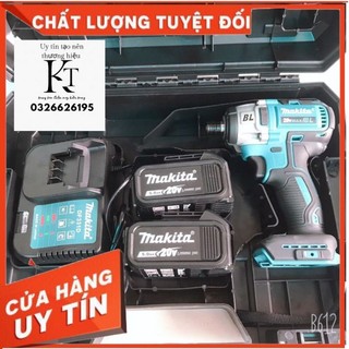 Máy chuyên bắt vít dùng pin Makita 650NM Không chổi than có thể dùng khoan tường gạch KÈM 2 PIN