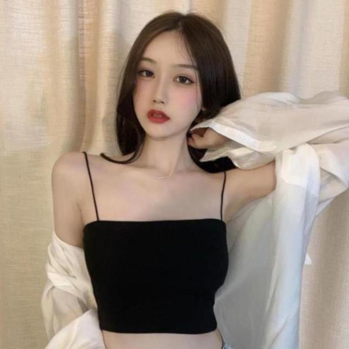 Áo 2 dây chất cotton cá sấu mềm và mát, chất dày dặn, dễ phối đồ AO4