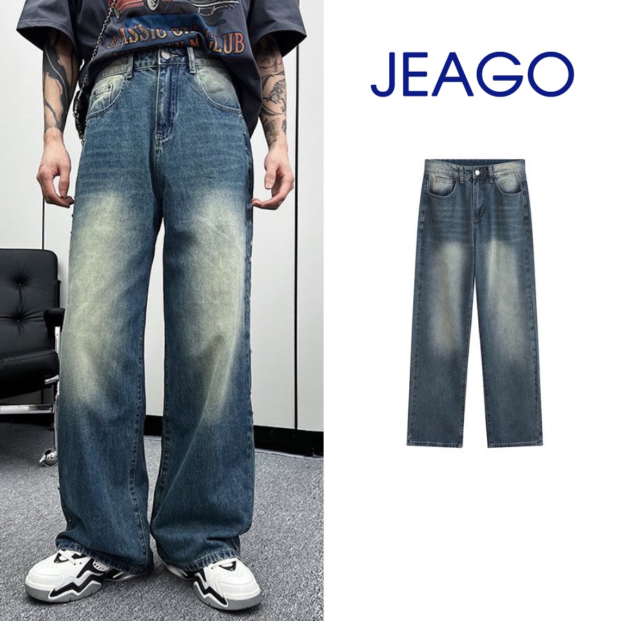 Quần Jean Ống Rộng Nam Nữ Unisex Bốn Màu Dành Cho Nam Nữ WASH