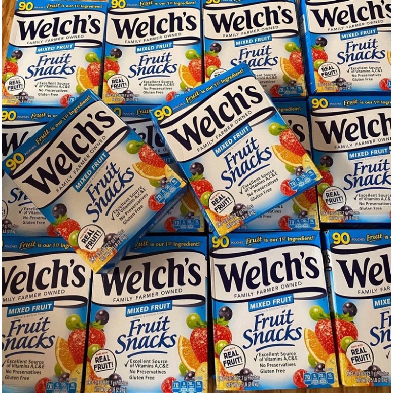 Kẹo Dẻo Welch’s Hộp 2kg 90gói ÚC chính hãng mẫu mới
