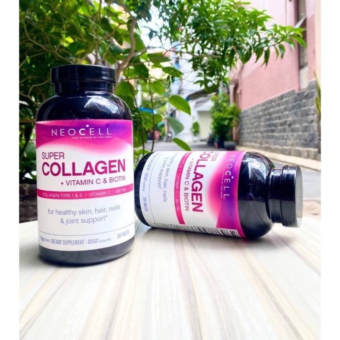 Collagen Neocell Super +C 6000mg 250 Viên Làm Đẹp Da, Móng, Tóc, Hỗ Trơ Xuong Khơp Khoe Mạnh Type 1&3