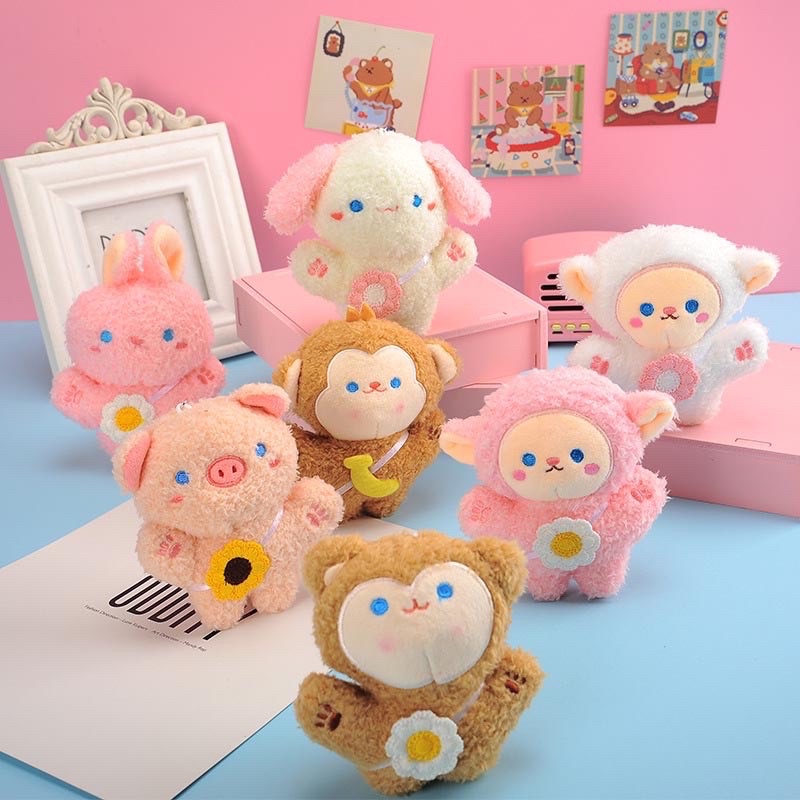 🌱Hot Trend🌱 Móc khoá bông hoạt hình xinh xắn, móc khoá hình thú bông nhiều mẫu, phụ kiện hot trend tiktok đáng yêu