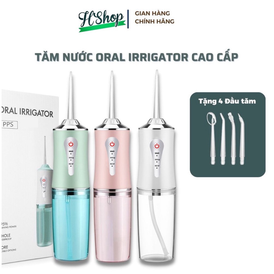 Máy Tăm Nước Cầm Tay Oral Irrigator - Tăm Nước Vệ Sinh Răng Miệng Hàng Chính Hãng