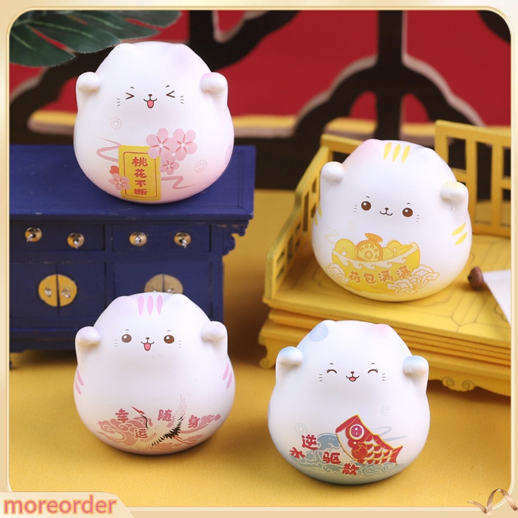 Mô Hình Chú Mèo Đáng Yêu Dùng Trang Trí